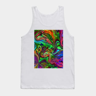 Converging Colorful Swirls Psychedelic Pattern Tank Top